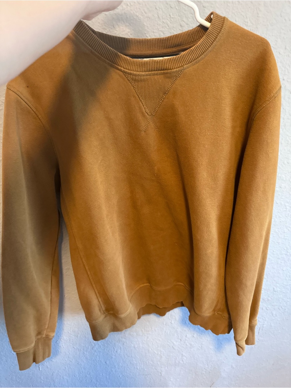 Denim & Flower Men's Crewneck Sweater in Camel Brown